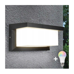 LED RGBW prigušiva spoljašnja zidna svetiljka NEELY 1xE27/9W/230V IP54 antracit