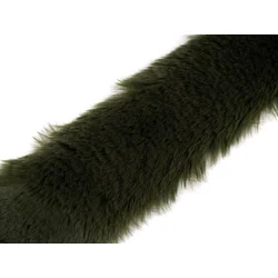 Všito oblačilo / okrasno krzno širine 5 cm - olivno temno.
