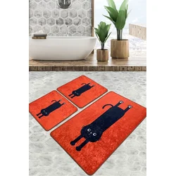 Lessentiel Maison Set prostirki za kupatilo Comfort, 3 Komada, Narandžasta