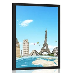 Plakat pot okoli sveta - 30x45 no frame