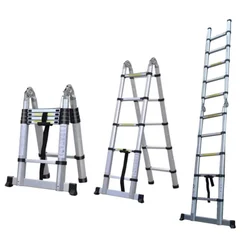 MXM 2v1 teleskopske pregibne lestve - 3,2 m, aluminijaste