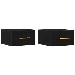 Noćni ormar 2 pcs Crni hrast 35 x 35 x 20 cm Konstruirano drvo