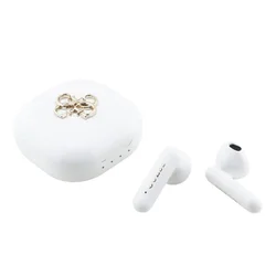 GUESS Bluetooth slusalice TWS 4G Metal logo bele (GUTWSJ7HE4GH)