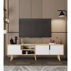 Hanah Home TV komoda Latina 180, 180 cm, hrast Sapphire / bela