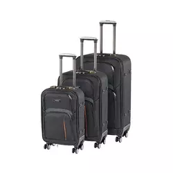 Komplet kovčkov TraveLux Light na rolerjih črne barve
