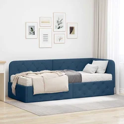 Kutni okvir kreveta Plava 80 x 200 cm tkanina