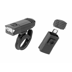 VIT COMP Prednje svetlo na volan sa punjivom litijum baterijom na USB LED 50 lm crno