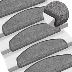 Den Preproge za stopnice 15 kosov 65x24x4 cm temno sive