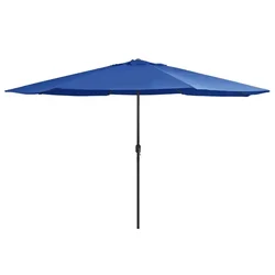 Vrtni suncobran s metalnim stupom 390 cm azurnoplavi