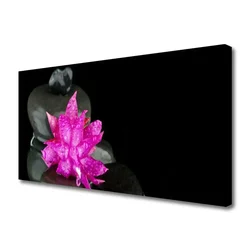 tulup.si Slika na platnu Flower črna stones 120x60 cm