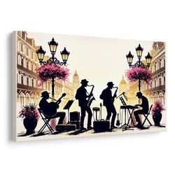 Slika jazz bend na ulici - 90x60