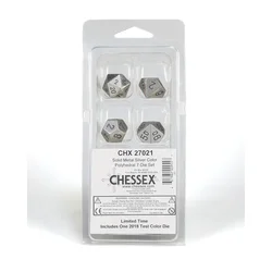Kockice Chessex - Polyhedral - Solid Metal Silver (7)