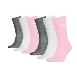 Mens Puma Junior Classic Crew Shirt Socks 6 pack, Pink, Size 31-34, Shop
