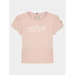 Tommy Hilfiger Majica Hilfiger Script Tee S/S KG0KG07714 Roza Regular Fit