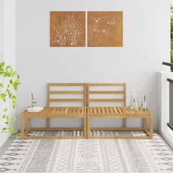 Vanjski krajnji kauč 2 Komad Bijela 182,5 x 63 x 73 cm
