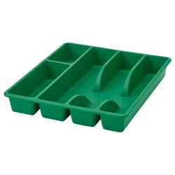 SMÄCKER Umetak za pribor za jelo, jarkozelena, 31x26 cm