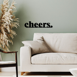 Opviq Zidna dekoracija Cheers, 70x16 cm,  Crna