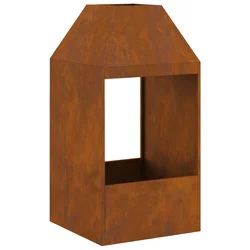 Kamin Rđa 50 x 50 x 100 cm Čelik otporan na vremenske uvjete