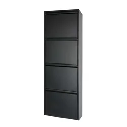 Hanah Home Cipelarnik Marino 4, 50x137x15 cm, Crni