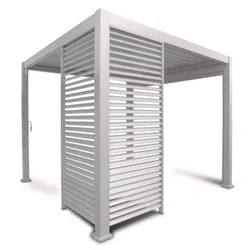 Pregrada sa pokretnim lamelama bela za bioklimatsku pergolu 974166 93x240cm