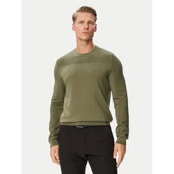 BOSS Pulover Momentum-X CN 50547507 Khaki Regular Fit