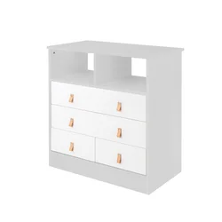 KikkaBoo Drvena komoda Aspen sa policom Grey (KKB41036)