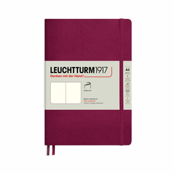 LEUCHTTURM1917 Srednja bilježnica LEUCHTTURM1917 Medium Softcover Notebook - A5, meki uvez, bez linija, 123 stranice - Port Red