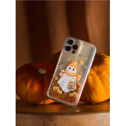 Sinsay - Maska za iPhone 15 sa printom duha i šljokicama - mandarine