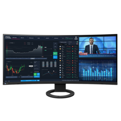 Monitor 37,5 EIZO EV3895-BK, UWQHD+, IPS, 300 cd/m2, 1000:1, zakrivljeni, crni