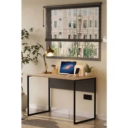 Hanah Home radni sto Nor2-Sa, 100 cm, hrast / antracit