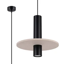 Sollux SL.1882 - Luster na sajli PELTA 1xGU10/10W/230V crna/krem