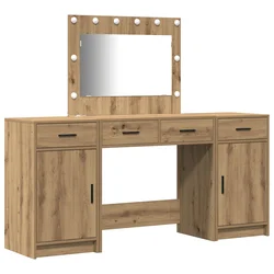 Toaletni stol 3 pcs Smeđa 78,5 x 41 x 135 cm Konstruirano drvo