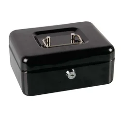 Metalna kutija za novac na ključ 20x16x8.5cm crna SafeX