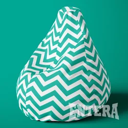 Veliki LazyBag cik cak zeleni low square ( 002 )