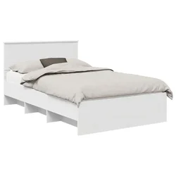 Vidaxl Konstrukcija postelje Bela 120 x 123 cm Konstruiran les