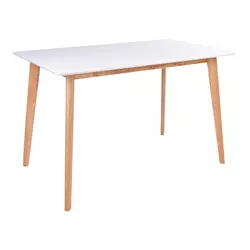 Miza Brea 111 (Bela + Hrast) Bela, Hrast, 75x70x120cm, MDF plošča, Les