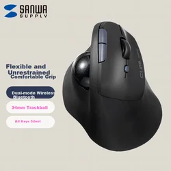 Sanwa Supply Bežični miš, 2.4GHz, Bluetooth, Crni