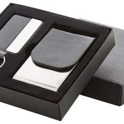 SET ZA VIZITKE PLUS KLJUČEVE ANDA AP810384 CRNO-SREBRNI