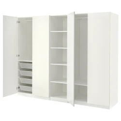 PAX / FORSAND Garderober, bela/bela, 250x60x201 cm