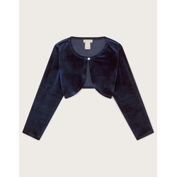 Monsoon Bolero za devojčice Supersoft Faux Fur Cardi, Teget