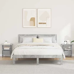Noćni ormarić s ladicama 2 pcs Betonski sivi 41 x 40 x 45 cm