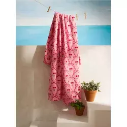 Sinsay - Ćebe sa motivom trešanja - pastelno roze