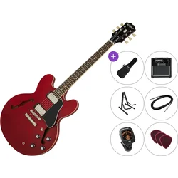 Epiphone ES-335 Premium SET Cherry Jazz kitara (polakustična)