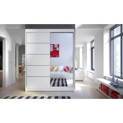 Klizni plakar Cameron III Belo/Belo sa ogledalom 1500X2000X580
