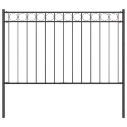 Vidaxl Element Ograje ASSEN Siva 170 x 130 cm Jeklo