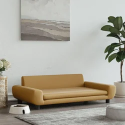 shumee vidaXL Pasja postelja, rjava, 100x54x33 cm, žamet
