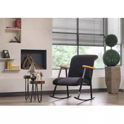 Atelier del Sofa Fotelja za ljuljanje Yoka Crna
