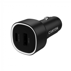 CANYON car charger OnDrive 85 PD 85W USB-A+USB-C Black