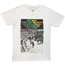 The Beatles Rooftop Songs Gradient White L Majica