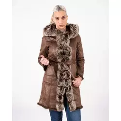 INVENTO Ženski monton Shirly, Braon